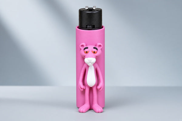 Pembe Kedi Figürlü Tekli Çakmak – Model 001