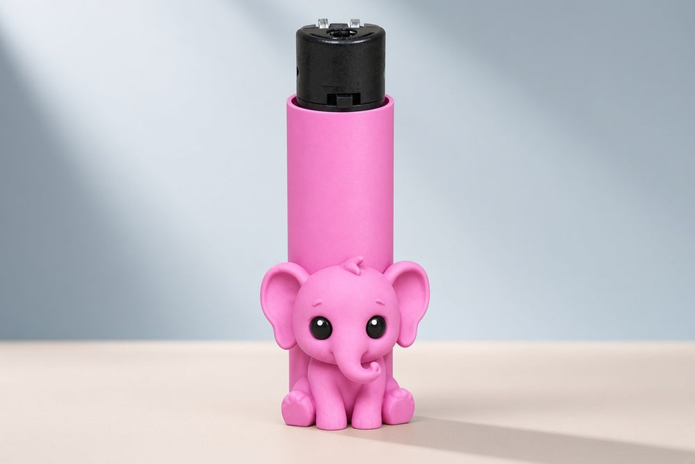 Pembe fil figürü tasarımlı tekli çakmak, model 020