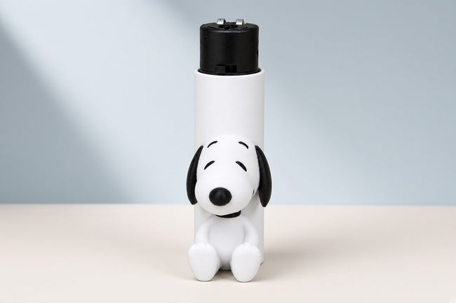 Sevimli beyaz köpek figürü tasarımlı tekli çakmak, model 025
