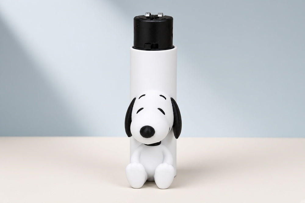 Sevimli beyaz köpek figürü tasarımlı tekli çakmak, model 025