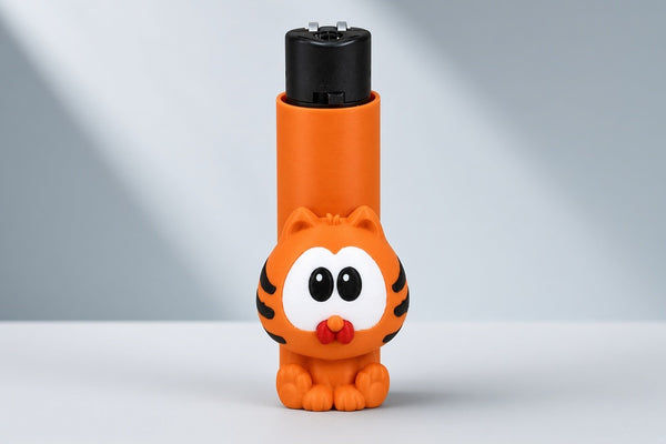 Turuncu Kedi Figürlü Tekli Çakmak – Model 051