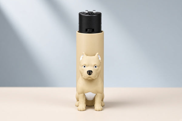 Krem Rengi Köpek Figürlü Tekli Çakmak – Model 057