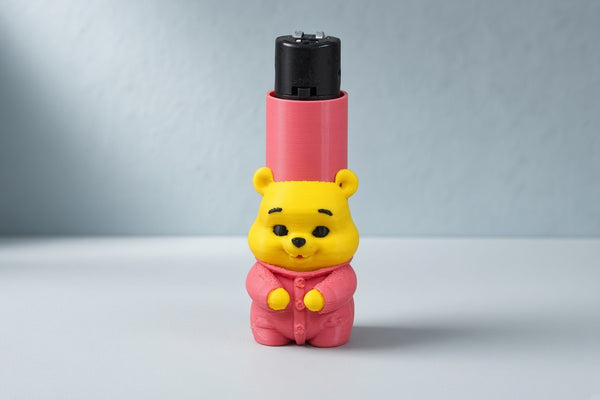 Pembe Kıyafetli Sarı Ayı Figürlü Tekli Çakmak – Model IMG-003028